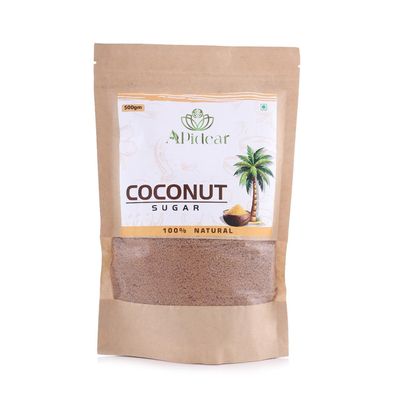 Apidear Coconut Sugar 500gm | Pure & Sure Organic Coconut Sugar | 100% Natural Healthy Replacement for Sugar | Unprocessed Sweetener | Gluten Free, Non-GMO | Chemical Free | Perfect for Baking and Cooking | Contains 15 Essential Vitamins and Minerals