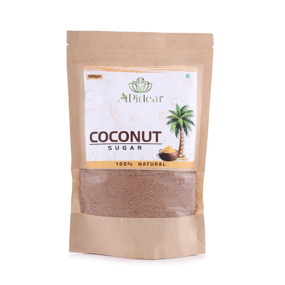 Apidear Coconut Sugar 500gm | Pure & Sure Organic Coconut Sugar | 100% Natural Healthy Replacement for Sugar | Unprocessed Sweetener | Gluten Free, Non-GMO | Chemical Free | Perfect for Baking and Cooking | Contains 15 Essential Vitamins and Minerals