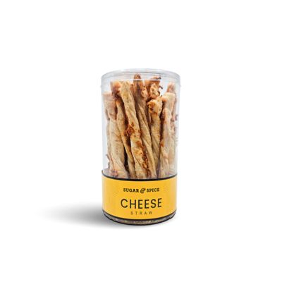 Sugar & Spice Cheese Straw | Crispy And Crunchy Cheese Straw best for Coffee And Tea Snacks Or As A Special Treat (22 Pieces)