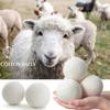 HUNCHA Wool Dryer Balls, Natural Fabric Softener, Reusable, Reduces Clothing Wrinkles and Saves Drying Time, Alternative to PVC Balls, Dryer Sheets & Liquid Softener, Lint Free, White, Pack of 2 view 2