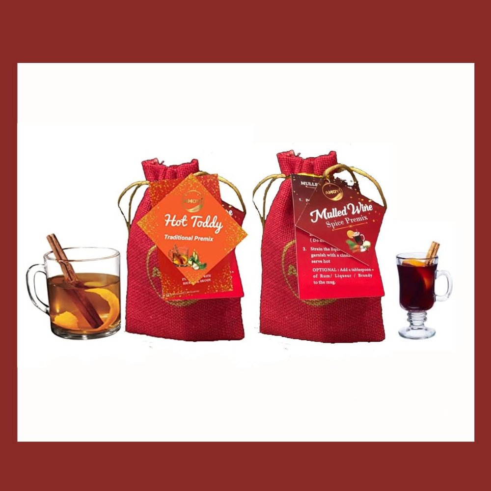Ahoy! Mulled Wine & Whiskey Toddy Premix Combo | European Blend | Hot Toddy & Mulled Wine Mulling Spice Blend | Home Made Mulled Wine & Toddy Premix | Combo pack
