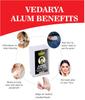 Vedarya Natural Alum Bar - 100g (PACK OF 5) with a Travel Case | Alum Block | Fitkari Stone Bar | Phitkari Alum Stone for Aftershave. Razor Burn Relief, Sweat Control , Skin Soothing, Skin Tightening, Water Purification, Underarm Deodrant| Long-Lasti view 2