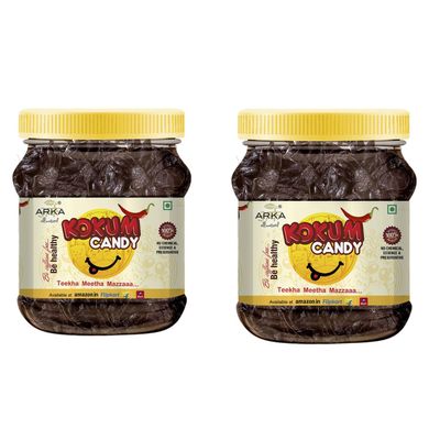 Arka All Natural 2 Pack Kokum Candy, Spicy Teekha Meetha Tangy Chatpata, Good for Digestion - 200g each