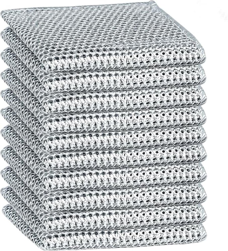 Ecommer Wire Dishwashing Rags, Scrubber for Utensil, Non-Scratch - Pack of 6