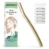 EROWZOLA Dermaplaning Tool for Face, Eyebrow Razor for Women and Men, Eyebrow Trimmer and Facial Shaver Dermaplane Razor for Peach Fuzz Hair and Exfoliation, Includes 6 blades (Royal Gold) view 1