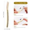 EROWZOLA Dermaplaning Tool for Face, Eyebrow Razor for Women and Men, Eyebrow Trimmer and Facial Shaver Dermaplane Razor for Peach Fuzz Hair and Exfoliation, Includes 6 blades (Royal Gold) view 2