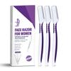 BAKE Reusable Face Razor for Women Facial Hair (3 Razors) | Instant Glow & Painless Hair Remover | For Eyebrows, Upper Lip, Chin, Peach Fuzz, Forehead, Unibrow, Sideburns | Precision Shave, Anti Slip Grip, Plastic Neutral view 1