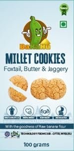 BAKAHU Foxtail Millet Cookies with Desi Butter and Jaggery, Pack of 3