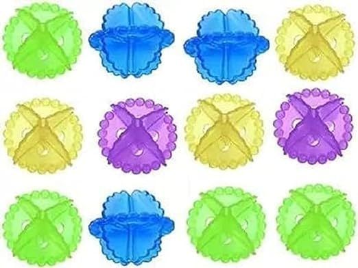 M2 ENTERPRISE (Pack of 8) Silicon Washing Machine Cloth Wash Brush Ball | Wash Without Detergent, Soft Fabric Washer Helper Cleaning Ball (Multi Color)