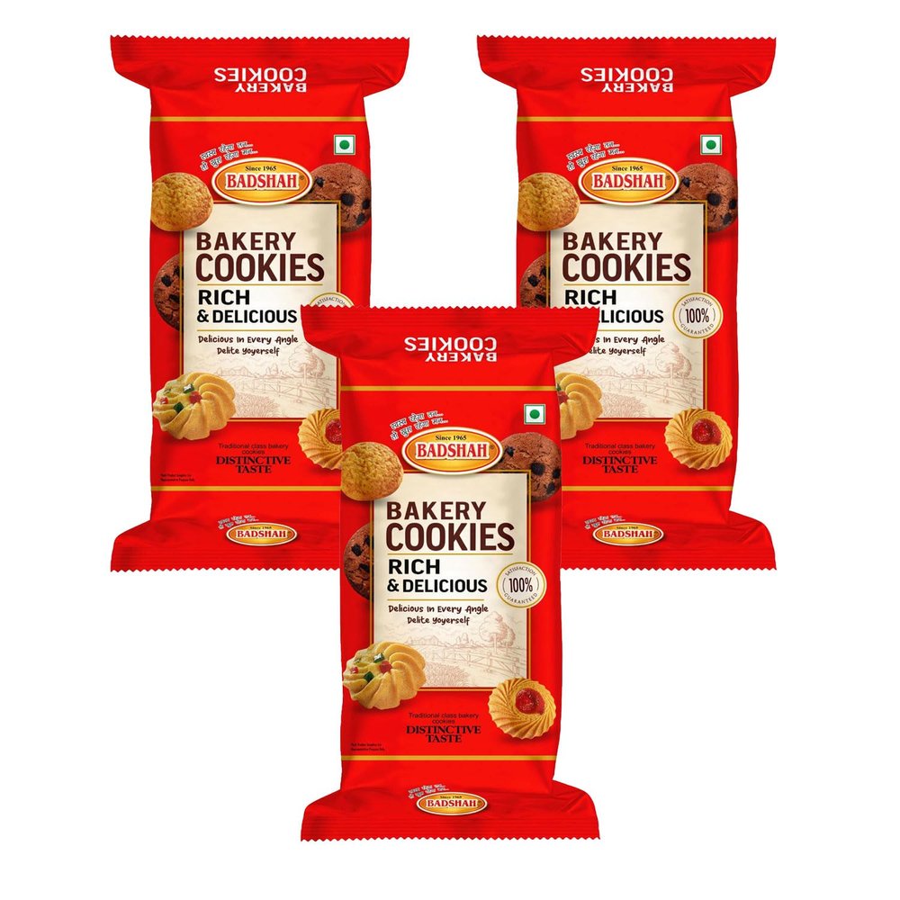 Badshah Galabi Cookies Combo Pack of 3 (250gm X 3) 750gm Unique Flavor & Crunchy Texture Perfect for Tea Time Snack 100% Natural No Preservatives Traditional Cookies Biscuits