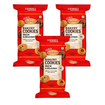 Badshah Coconut Cookies Combo Pack of 3 (250gm X 3) 750gm Crunchy and Delicious Perfect for Tea Time Snack 100% Natural No Preservatives Traditional Cookies Biscuits