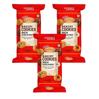 badshah Chocolate Swiss Cookies Combo Pack Of 3 (250Gm X 3) 750Gm Delicious Rich And Crunchy Perfect For Tea Time Snack 100% Natural No Preservatives Traditional Cookies Biscuits