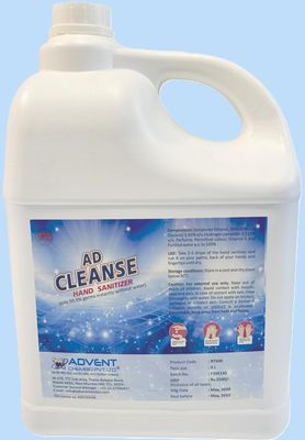 AD Cleanse Sanitiser 5L | Large refill pack, suitable for gyms, offices, classes, events | FDA Approved | WHO recommended formulation