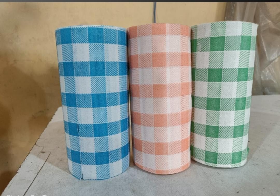 Blue Denko *Kitchen Cleaning Wipes Non-Woven Kitchen Tissue Roll 80 Sheet Per Roll (2 Ply, 1 Roll)