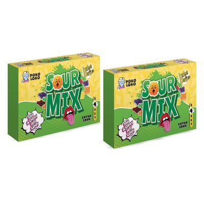 Poko Loko Sour Mix Bears & Bottles Jelly Candy, 90g, Sour & Chewy Candy, Pack of 2