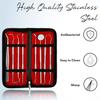 KIRA Dental Tools, Dental Pick Teeth Cleaning Tools, Dental Hygiene Kit, Plaque Remover for Teeth, Professional Stainless Steel Tooth Scraper Plaque Tartar Cleaner with Case & Pet Use view 3