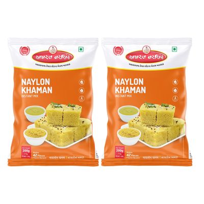 Amrat Narsih Nylon Khaman: Gujarat's Ultra-Soft Delight - 200 Grams (Pack of 2)