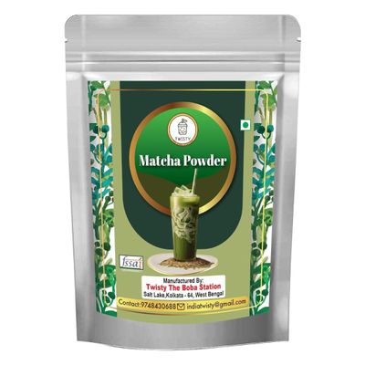 Twisty The Boba Station Matcha Powder | Japanese Matcha Green Tea Premix | 100% Organic, Pure & Authentic | Vegan And Gluten Free Delicious Green Tea | Pack of 1 (50 Grams)