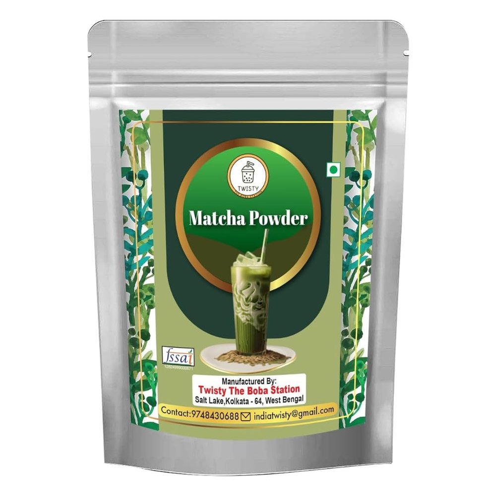 Twisty The Boba Station Matcha Powder | Japanese Matcha Green Tea Premix | 100% Organic, Pure & Authentic | Vegan And Gluten Free Delicious Green Tea | Pack of 1 (50 Grams)