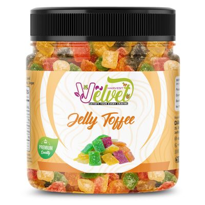 VELVET HARVEST Tasty Sugar Coated Jelly Candy Bites Mixed-Fruit | Mix Fruits Jelly Bites | Mix Fruits Flavours | Juicy Jellies - 2 kg