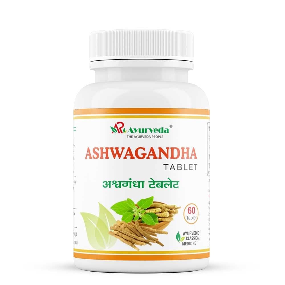 A R Ayurveda Ashwagandha Tablets For General Wellness and Daily Energy (Pack of 60 Tab)