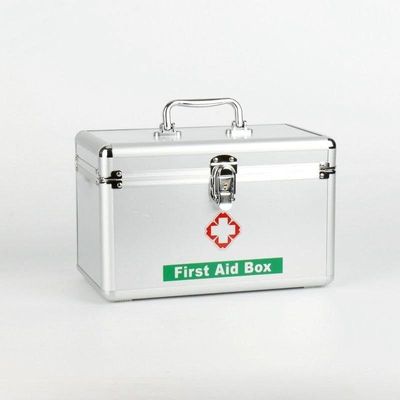 ANUKMPA Portable First Aid Box Lockable Medicine Box With Child Safe Lock Medicine Storage Organizer For Car, Home, Travel, Camping, Office Or Sports.