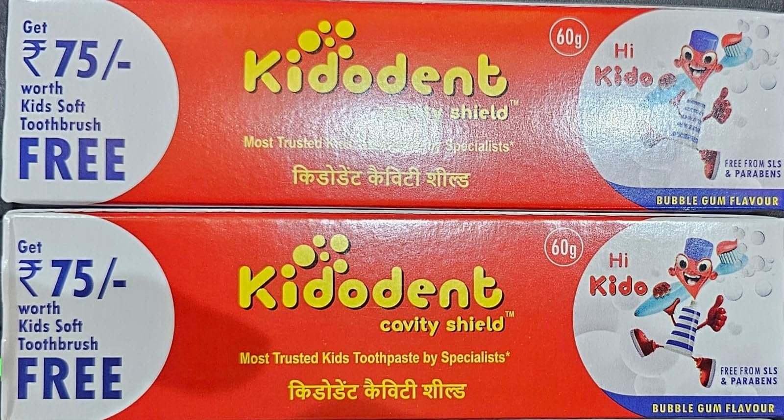 KIDODENT TOOTHPASTE PACK OF TWO