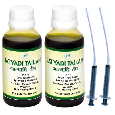 Jatyadi Tel Best for Piles, Fistula & Fissure - 100 Ml, Pack of 2