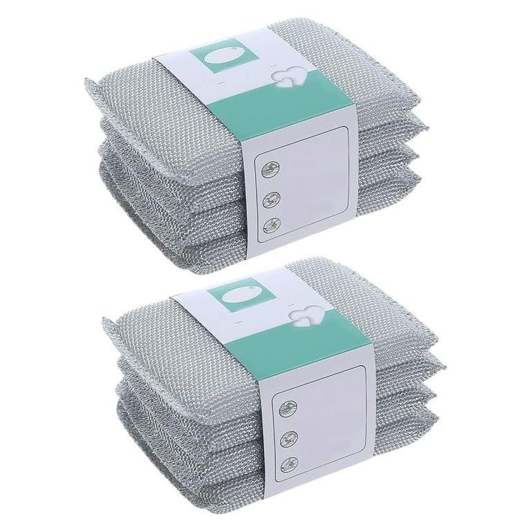 ARYAMURTI Sponge Scrubber, Scrub Sponge for Utensil Cleaning, Scratch Proof Scrubber for Kitchen Utensils, Steel Wire Non-Scratch Reusable Dishwashing Sponge for Kitchen (8)