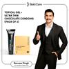 Bold Care Extend Non-Transferable Gel For Men - 20 Gram (Pack Of 1) + Bold Care Ultra Thin Long Last Condoms - Lubricated, Natural Latex (Pack Of 3) - Combo view 2
