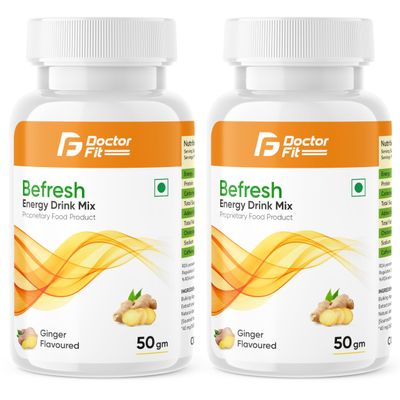 DOCTORFIT Befresh Energy Drink Mix ((50g Pack of 2), Ginger)