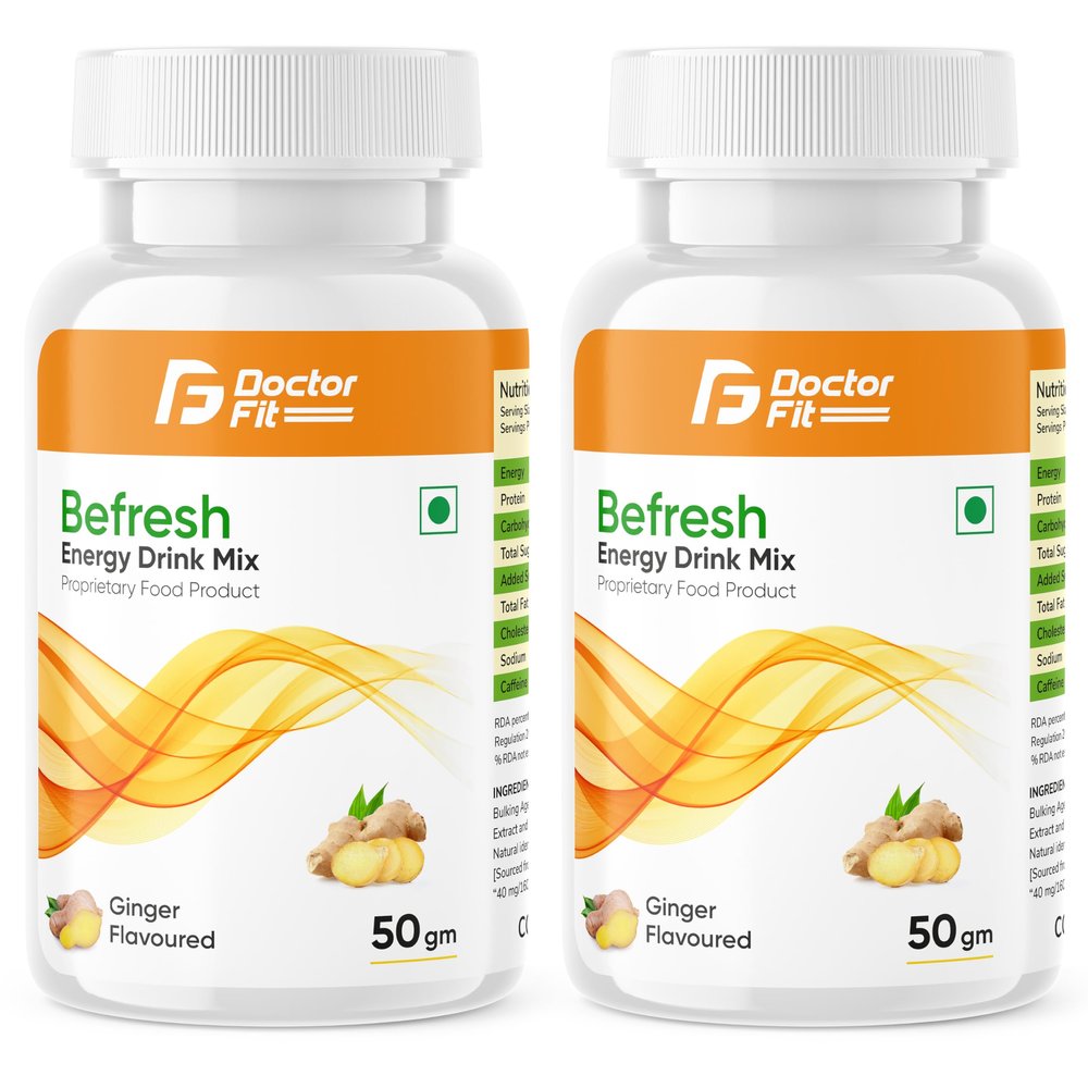 DOCTORFIT Befresh Energy Drink Mix ((50g Pack of 2), Ginger)