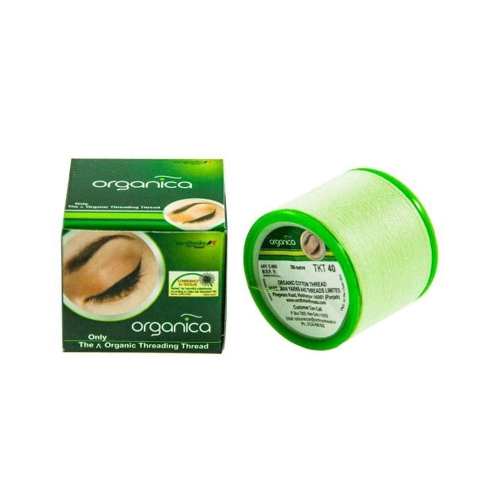 Eyebrows Thread 1 Spool Organica Eyebrow Cotton Threading Threads Antiseptic Facial Hair Remover (300M)