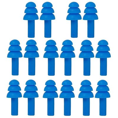 12 Pair Ear Plugs Soft Silica Noise Reduction for Sleeping Meditation Swimming Adult Kids Reusable for Travel Air Plugs For Noise Blocking/Cancellation - Blue