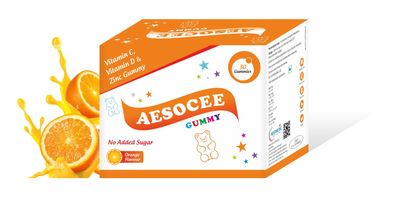 Aesthetic Aesocee Glwoing Skin, Immunity, Bone Health Men & Women | No Added Sugar | Orange Flavour