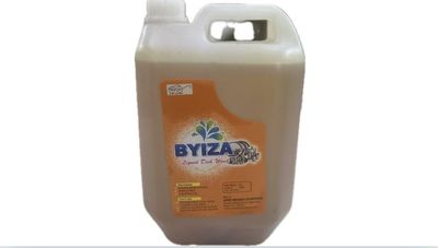 Byiza Liquid Dish Wash Liquid ? High-Efficiency Dish Soap For Grease & Stain Removal | Eco-Friendly & Biodegradable | Fresh Lemon Scent | 5 Liters | Pack Of 2