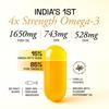 Ace Blend Outshine Omega 3 Fish Oil Capsules (60 Softgels) | 1650 Mg with 743 EPA & 528 DHA | 2 capsules for 4X Strength | No Fishy Burps | Supports Heart, Brain, Joints, Eye Health view 2