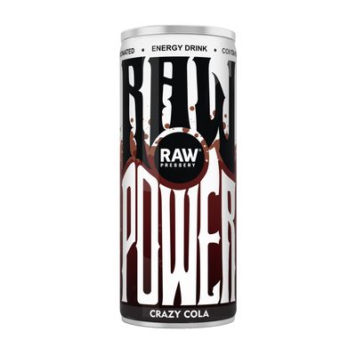 RAW PRESSERY Power Energy drink -Crazy Cola 250 Ml (Pack of 6)