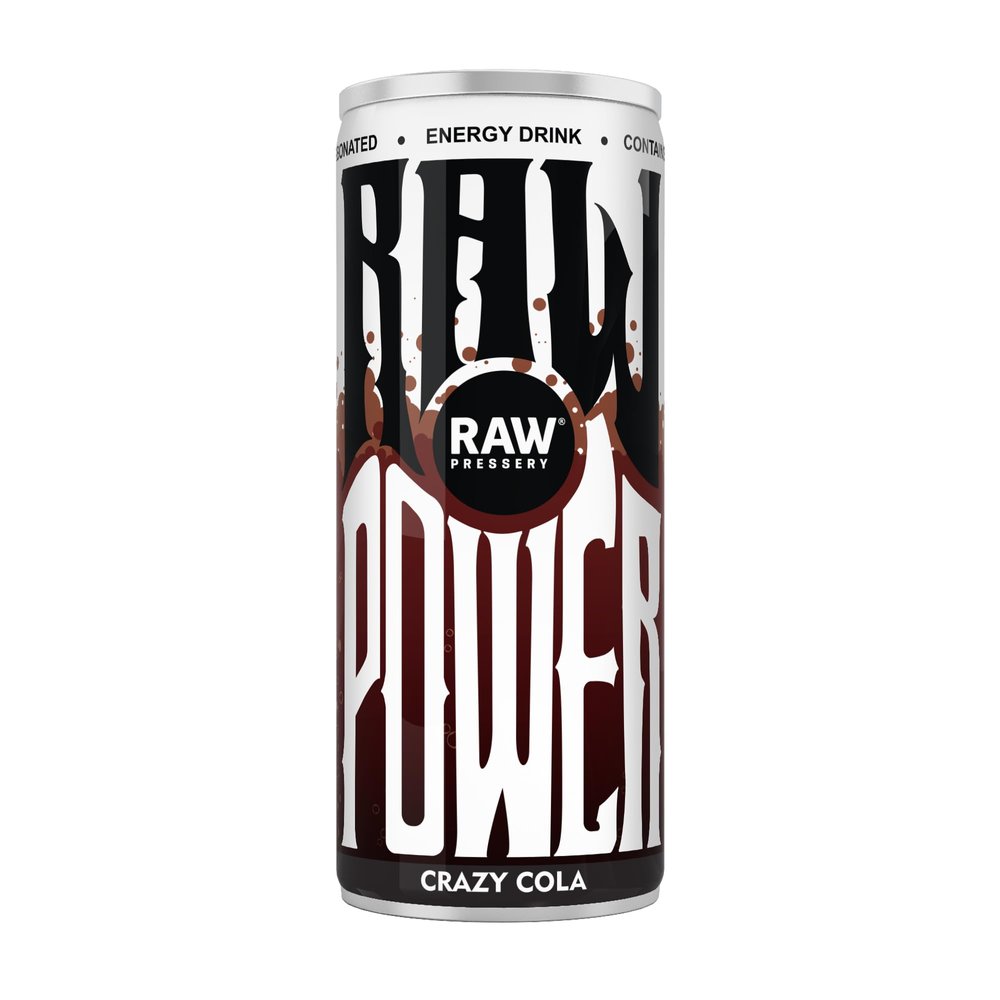 RAW PRESSERY Power Energy drink -Crazy Cola 250 Ml (Pack of 6)