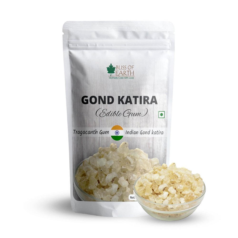 Bliss of Earth Gond Katira 1kg Pure Organic Edible Gum Tragacanth Gum Gond for Laddu Making & Sweets