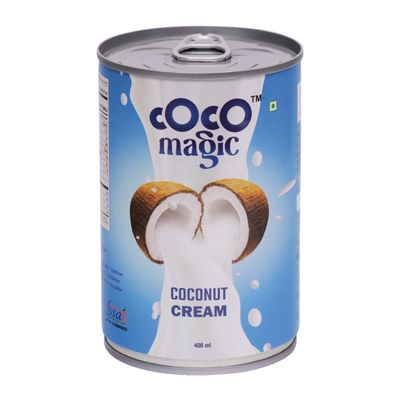 Cocomagic Coconut Cream (400 Ml) [ Rich & Creamy Texture with No Added Artificial | Made in India ] Natural unsweetened Used For Cooking & Baking Purposes
