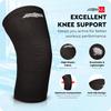 Knee Braces for Knee Pain and Support, 2 Pack, Compression Sleeves for Meniscus Tear, Running, Weightlifting, Workout, ACL, Arthritis, Joint Pain Relief (Black, Large) view 2