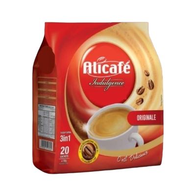 Alicafe Indulgence Original Flavor Premix Instant 3 in 1 Coffee, 20 Sachets x 18g