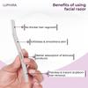 Lumora Face Razor for Women - Pack Of 2 | Face Razor for Women Facial Hair |Eyebrows, Upper Lips, Chin, Forehead and Sideburns |German Stainless Steel Blade |Smooth & Instant Facial Hair Removal Razors view 3