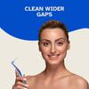 STIM Interdental Angular Brush for Wide Gaps, ISO 3-10's - Smooth Cleaning Between Teeth, Dentist Recommended, Made in India, (Blue, 20 Brushes, Pack of 2) view 3