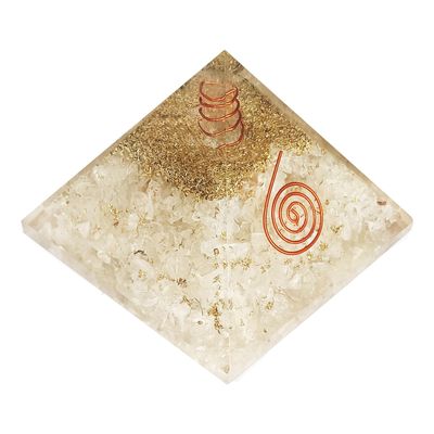 Natural Clear Quartz Pyramid - Original Certified Clear Crystal Pyramid for Peace, Positivity, Focus, Concentration, Emotional Stability, and Crown Chakra Healing