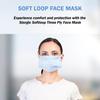 STERGIC Softloop 3 Ply Disposable Face Mask with 3 layer of Soft & Breathable Non-Woven Fabric High Filtration Breathable Hypoallergenic Soft Ear loops Unisex (100 pcs.) view 2