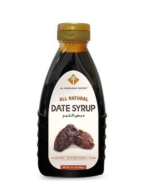 Al Barakah Premium Date Syrup 400 G No Preservatives | Vegan | Plant-Based | Non-GMO | Khajur | Khajoor | Healthy Sweetener | Natural Sweetness | Nutrient-Rich |