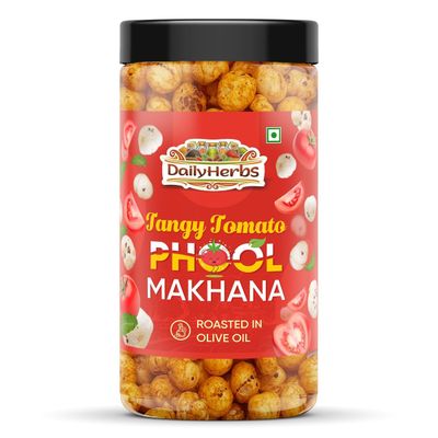 DailyHerbs Tangy Tomato Phool Makhana Roasted in Olive Oil 100 gm
