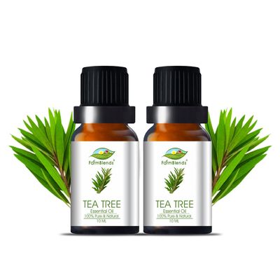 Farm Blends Tea Tree Essential Oil 100% Undiluted Pure | Anti Dandruff, Anti Acne, Beard Care, Anti-Blemish, Boosts Energy, Diffuser| Farm To Home | Natural Australian | Melaleuca alternifolia|10ML + 10ML (Pack of 2)